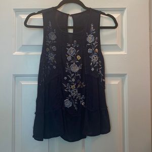 Xhilaration embroidered tank blouse